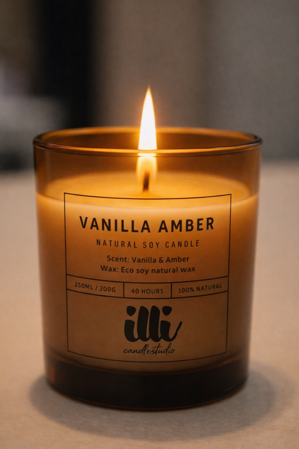 Vanilla Amber – Natural Soy Candle